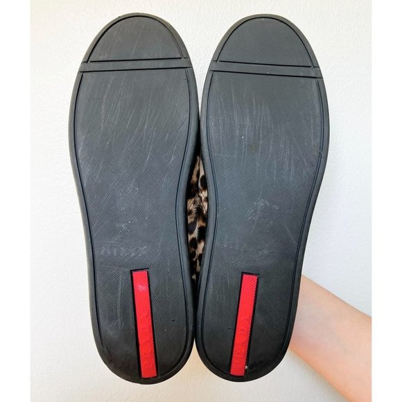 Prada Leopard Calf Hair Slip-on Sneakers sz(8)- RARE FIND - Picture 6 of 7